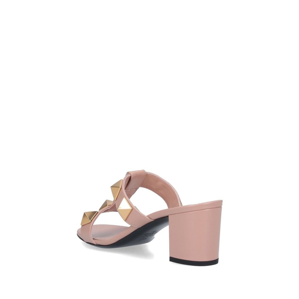 Valentino Garavani Beige Calfskin Platform Sandals Valentino Garavani