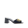 Valentino Garavani Black Calfskin Flat Sandals Valentino Garavani