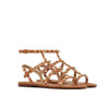 Valentino Garavani Brown Leather Flat Sandals Valentino Garavani