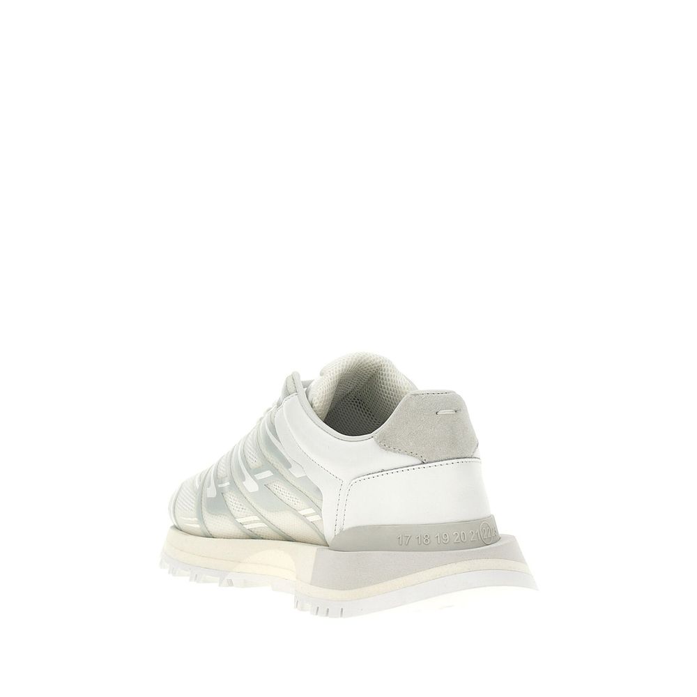 Maison Margiela White Fabric Athletic Sneakers Maison Margiela