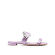 Manolo Blahnik Purple Silk Flat Sandals Manolo Blahnik
