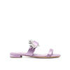 Manolo Blahnik Purple Silk Flat Sandals Manolo Blahnik