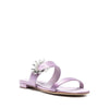 Manolo Blahnik Purple Silk Flat Sandals Manolo Blahnik