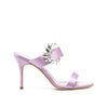 Manolo Blahnik Purple Silk Stiletto Heel Sandals Manolo Blahnik