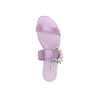 Manolo Blahnik Purple Silk Flat Sandals Manolo Blahnik
