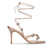 Manolo Blahnik Beige Silk Stiletto Heel Sandals Manolo Blahnik