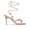Manolo Blahnik Beige Silk Stiletto Heel Sandals Manolo Blahnik