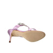 Manolo Blahnik Purple Silk Stiletto Heel Sandals Manolo Blahnik