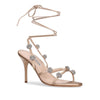 Manolo Blahnik Beige Silk Stiletto Heel Sandals Manolo Blahnik