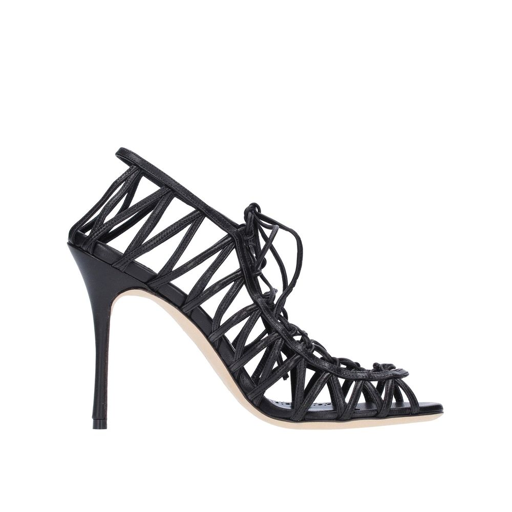 Manolo Blahnik Black Leather Sandals Manolo Blahnik