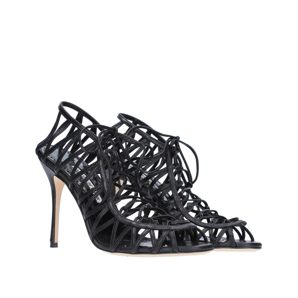 Manolo Blahnik Black Leather Sandals Manolo Blahnik