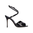 Manolo Blahnik Black Calfskin Stiletto Heel Sandals Manolo Blahnik