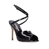 Manolo Blahnik Black Calfskin Stiletto Heel Sandals Manolo Blahnik