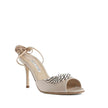 Manolo Blahnik Beige Silk Stiletto Heel Sandals Manolo Blahnik