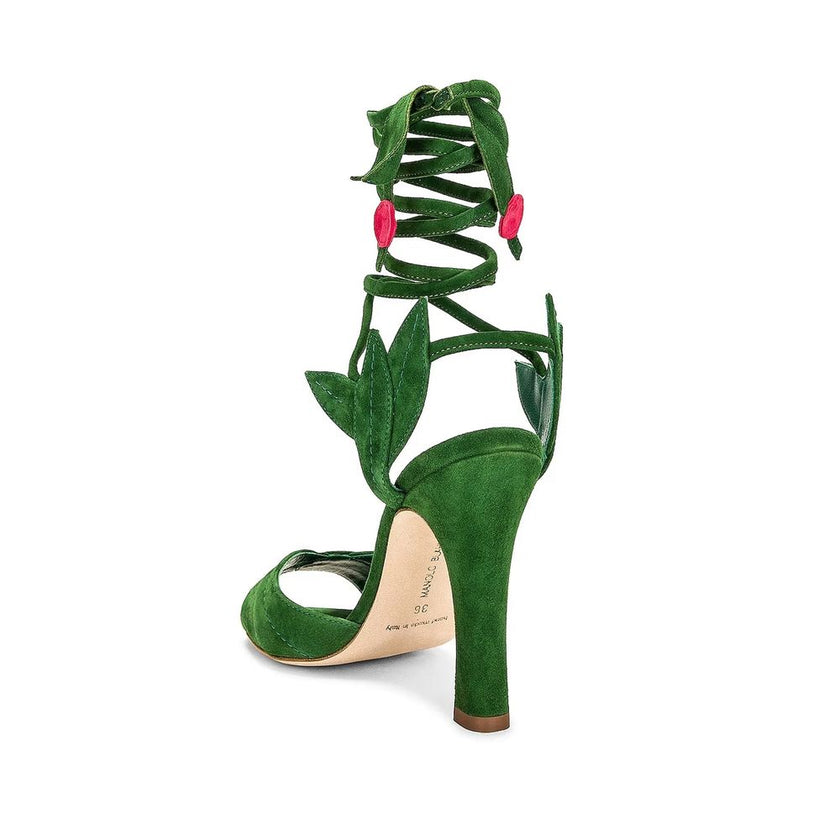 Manolo Blahnik Bicolor Calfskin Strap-On Sandals Manolo Blahnik