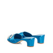 Manolo Blahnik Blue Silk Mules Manolo Blahnik