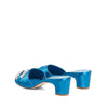 Manolo Blahnik Blue Silk Mules Manolo Blahnik