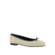 Manolo Blahnik Beige Raffia Ballet Flats Manolo Blahnik