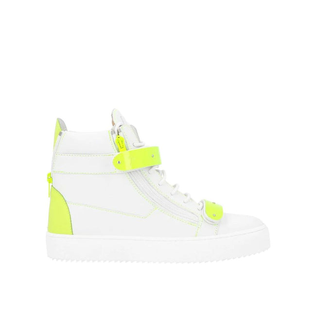 Giuseppe Zanotti White Calfskin High Top Sneakers Giuseppe Zanotti