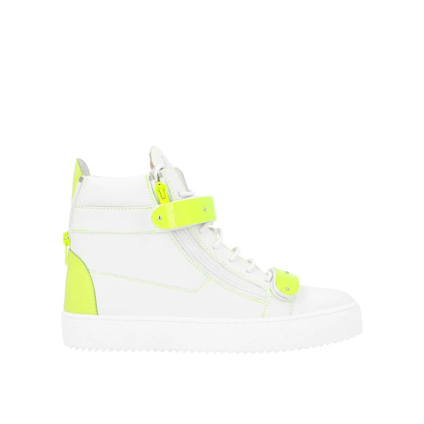 Giuseppe Zanotti White Calfskin High Top Sneakers Giuseppe Zanotti