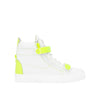 Giuseppe Zanotti White Calfskin High Top Sneakers Giuseppe Zanotti