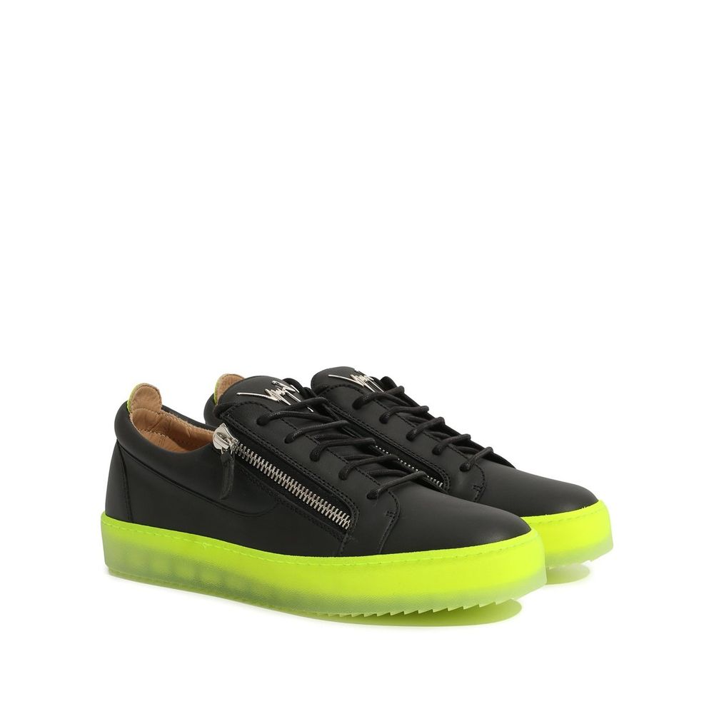 Giuseppe Zanotti Black Calfskin Low Top Sneakers Giuseppe Zanotti