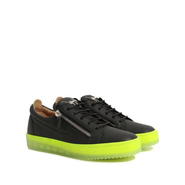 Giuseppe Zanotti Black Calfskin Low Top Sneakers Giuseppe Zanotti
