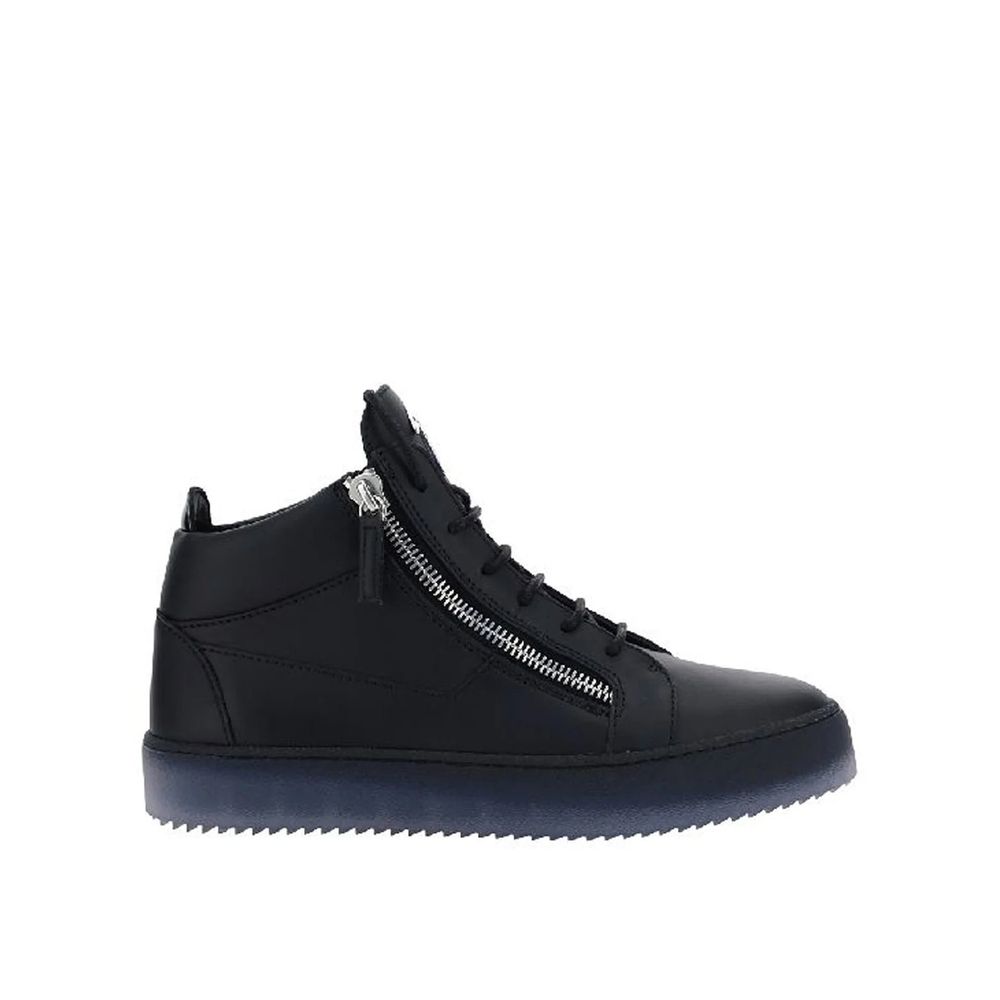 Giuseppe Zanotti Black Calfskin High Top Sneakers Giuseppe Zanotti