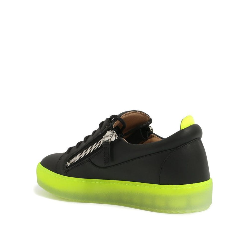 Giuseppe Zanotti Black Calfskin Low Top Sneakers Giuseppe Zanotti