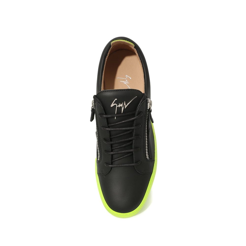 Giuseppe Zanotti Black Calfskin Low Top Sneakers Giuseppe Zanotti