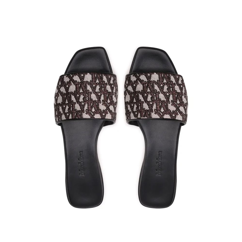 Max Mara Brown Polyamide Slides Max Mara