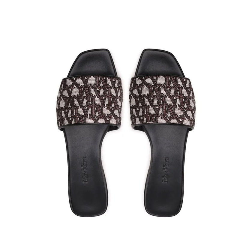 Max Mara Brown Polyamide Slides Max Mara