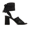 Miu Miu Black Fabric Strap-On Sandals Miu Miu