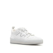Moncler White Calfskin Low Top Sneakers Moncler