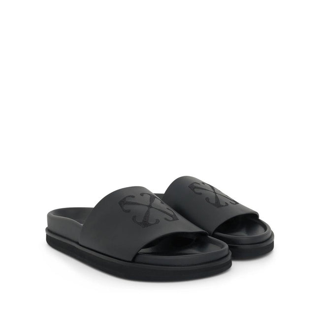 Off-White Black Rubber Slippers Off-White