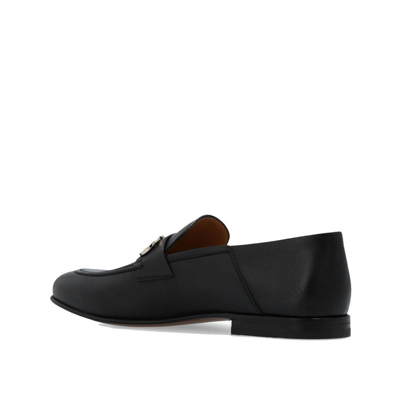 Salvatore Ferragamo Black Calfskin Slip-On Loafers Salvatore Ferragamo