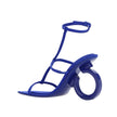 Salvatore Ferragamo Blue Calfskin Strap-On Sandals Salvatore Ferragamo