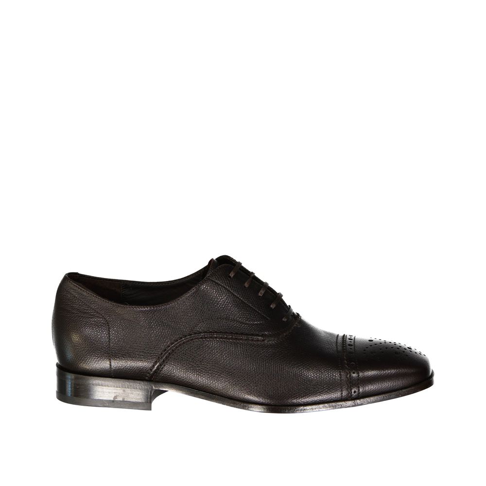 Salvatore Ferragamo Brown Calfskin Oxfords And Derbies Salvatore Ferragamo
