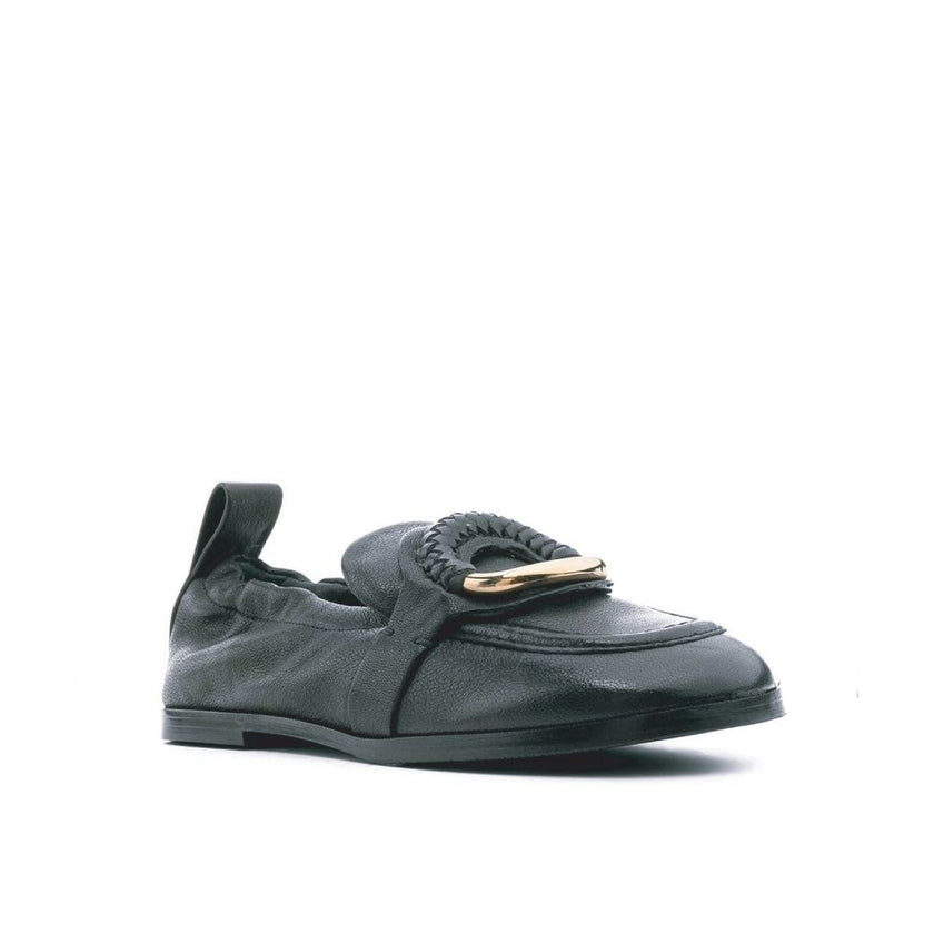 See By Chloé Black Calfskin Slip-On Loafers See By Chloé
