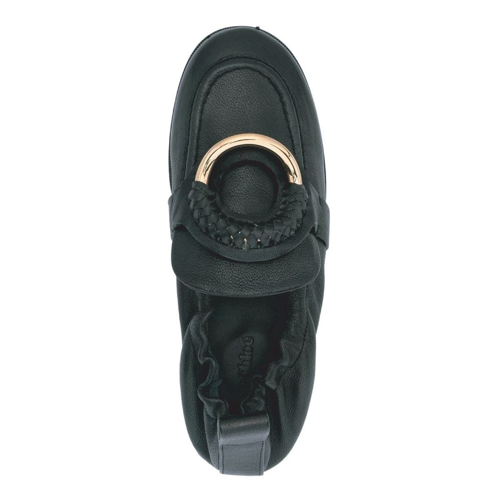 See By Chloé Black Calfskin Slip-On Loafers See By Chloé
