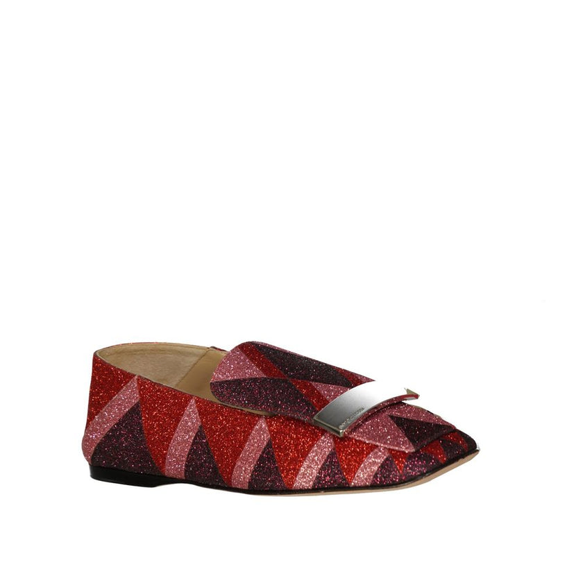 Sergio Rossi Multicolor Fabric Slip-On Loafers Sergio Rossi