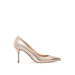 Sergio Rossi Rose Gold Calfskin High Heel Pumps Sergio Rossi