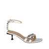 Sergio Rossi White Calfskin Stiletto Heel Sandals Sergio Rossi