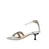 Sergio Rossi White Calfskin Stiletto Heel Sandals Sergio Rossi