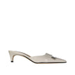 Sergio Rossi Beige Calfskin Mules Sergio Rossi