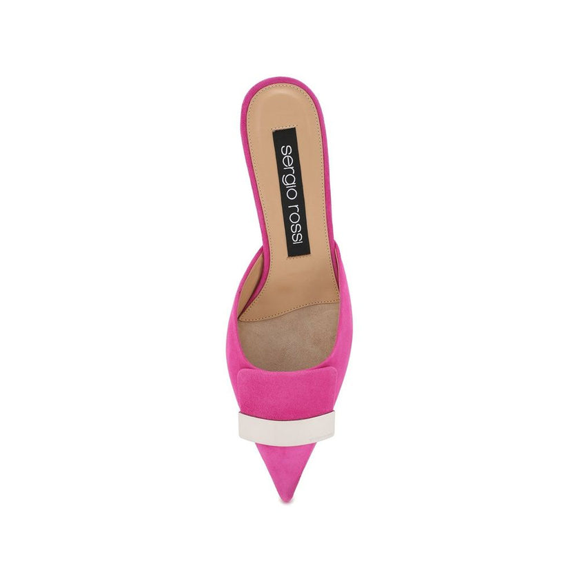 Sergio Rossi Multicolor Calfskin Mules Sergio Rossi