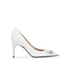 Sergio Rossi White Calfskin High Heel Pumps Sergio Rossi