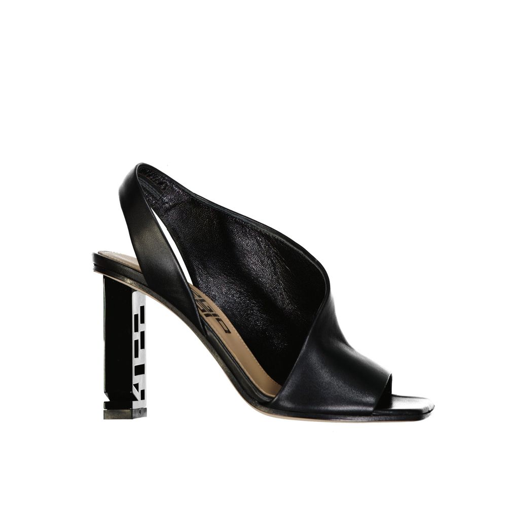 Sergio Rossi Black Calfskin Stiletto Heel Sandals Sergio Rossi