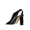 Sergio Rossi Black Calfskin Stiletto Heel Sandals Sergio Rossi
