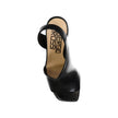 Sergio Rossi Black Calfskin Stiletto Heel Sandals Sergio Rossi